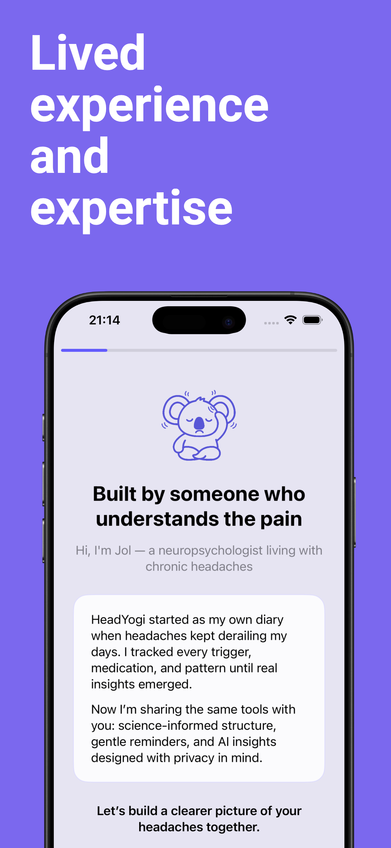 History of headache episodes over time