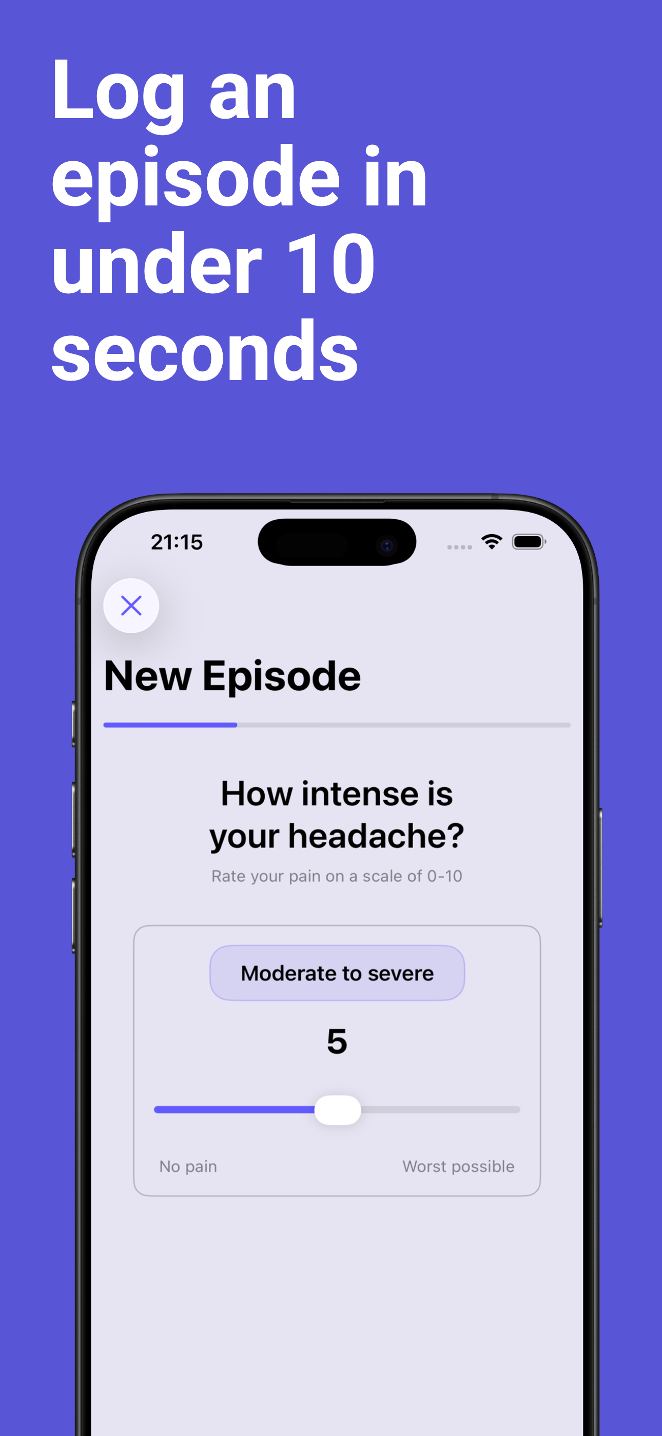 Filters and context options for headache tracking